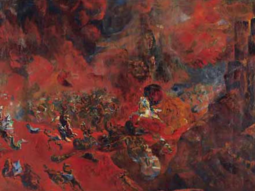Георгий Якулов. Бой (фрагмент). 1912. Государственная Третьяковская галерея, Москва