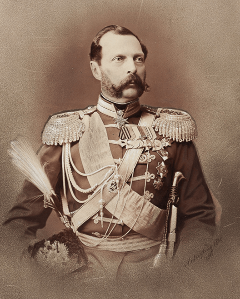 Сергей Левицкий. Портрет Александра II (фрагмент). 1860–1870. Государственная Третьяковская галерея, Москва