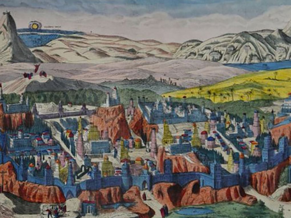 Неизвестный художник. Вид Иерусалима в древние времена (фрагмент). 1870. Ивановский областной художественный музей, Иваново