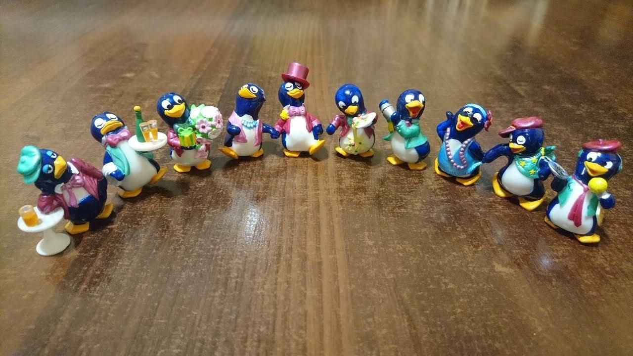 Киндер игрушки пингвины. Коллекция Киндер пингвины 1994. Киндер сюрприз пингвины 1994. Киндер пингвины 90-е. Пингвины из Киндер сюрприза 90-х.