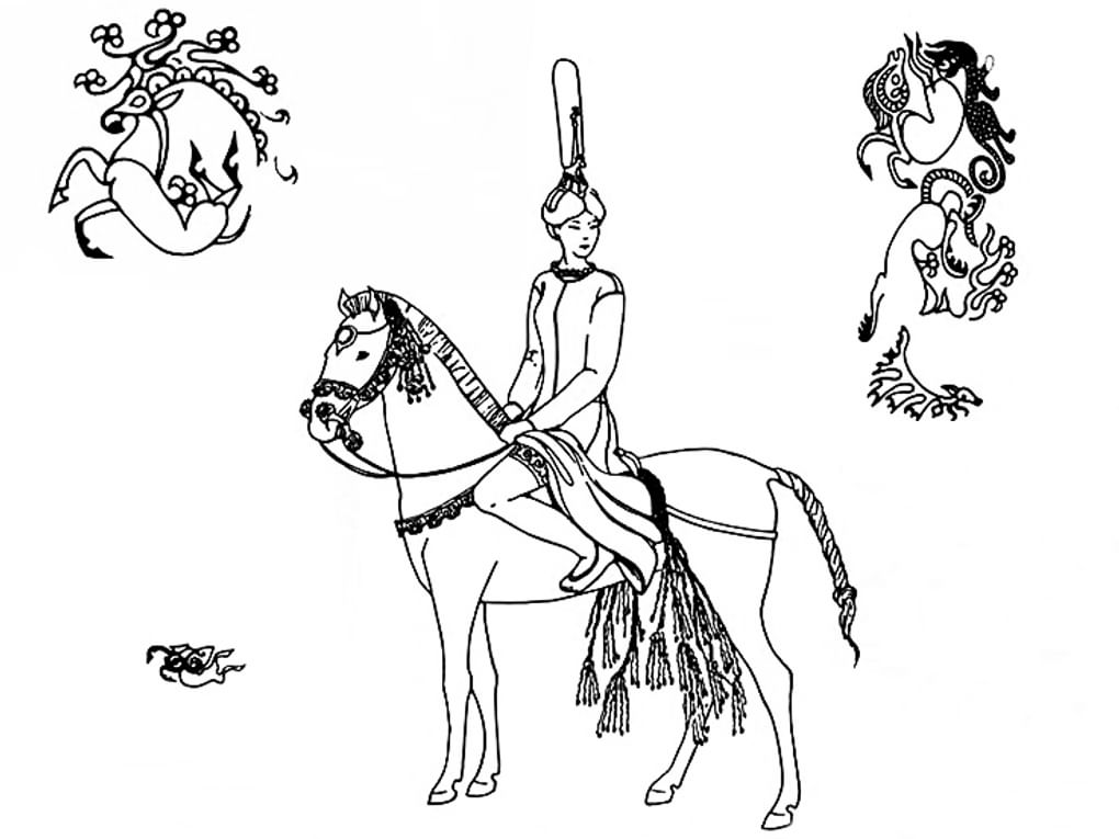 Эскизы татуировок «Укокской принцессы». Изображение предоставлено Национальным музеем имени А.В. Анохина