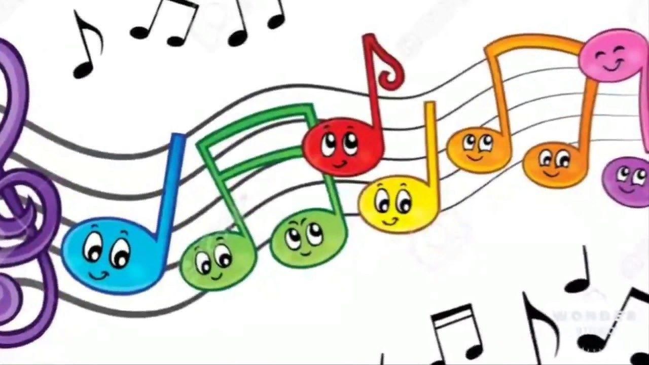 Ноты разноцветные картинки