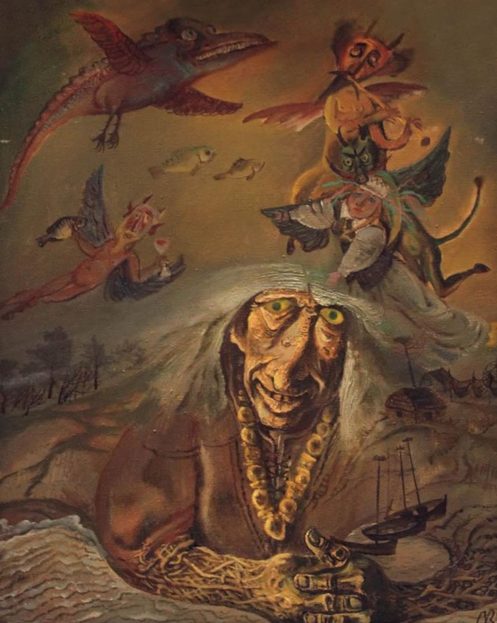 Владимир Богатырев. Легенда Куршской косы — гора ведьм. 1990. Калининградский областной историко-художественный музей, Калининград