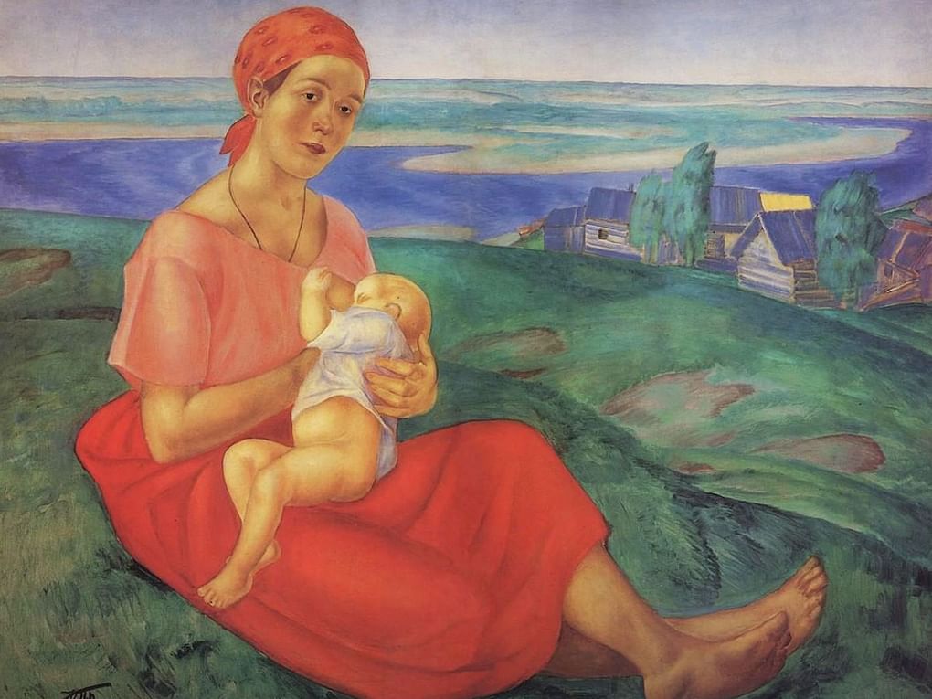 Кузьма Петров-Водкин. Мать (фрагмент). 1913. Государственная Третьяковская галерея, Москва