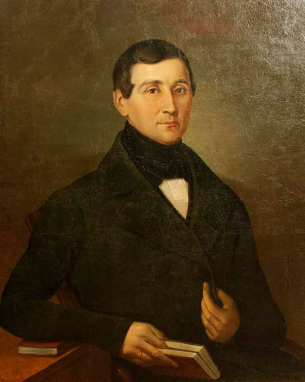 Неизвестный художник. Портрет неизвестного (фрагмент). 1840-е. Государственный музей А.С. Пушкина, Москва