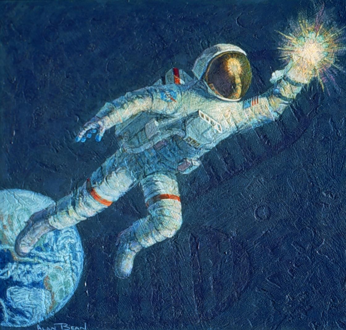 Космонавты и космос живопись