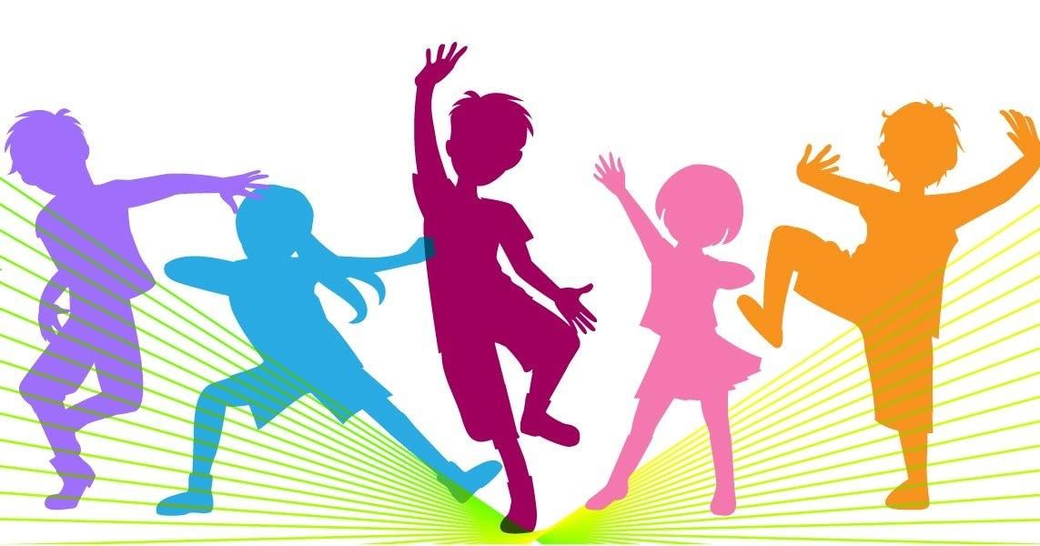 Спортивно творческие программы. Детские танцы. Танцующие дети на прозрачном фоне. Дети танцуют рисунок. Силуэты детей в движении.