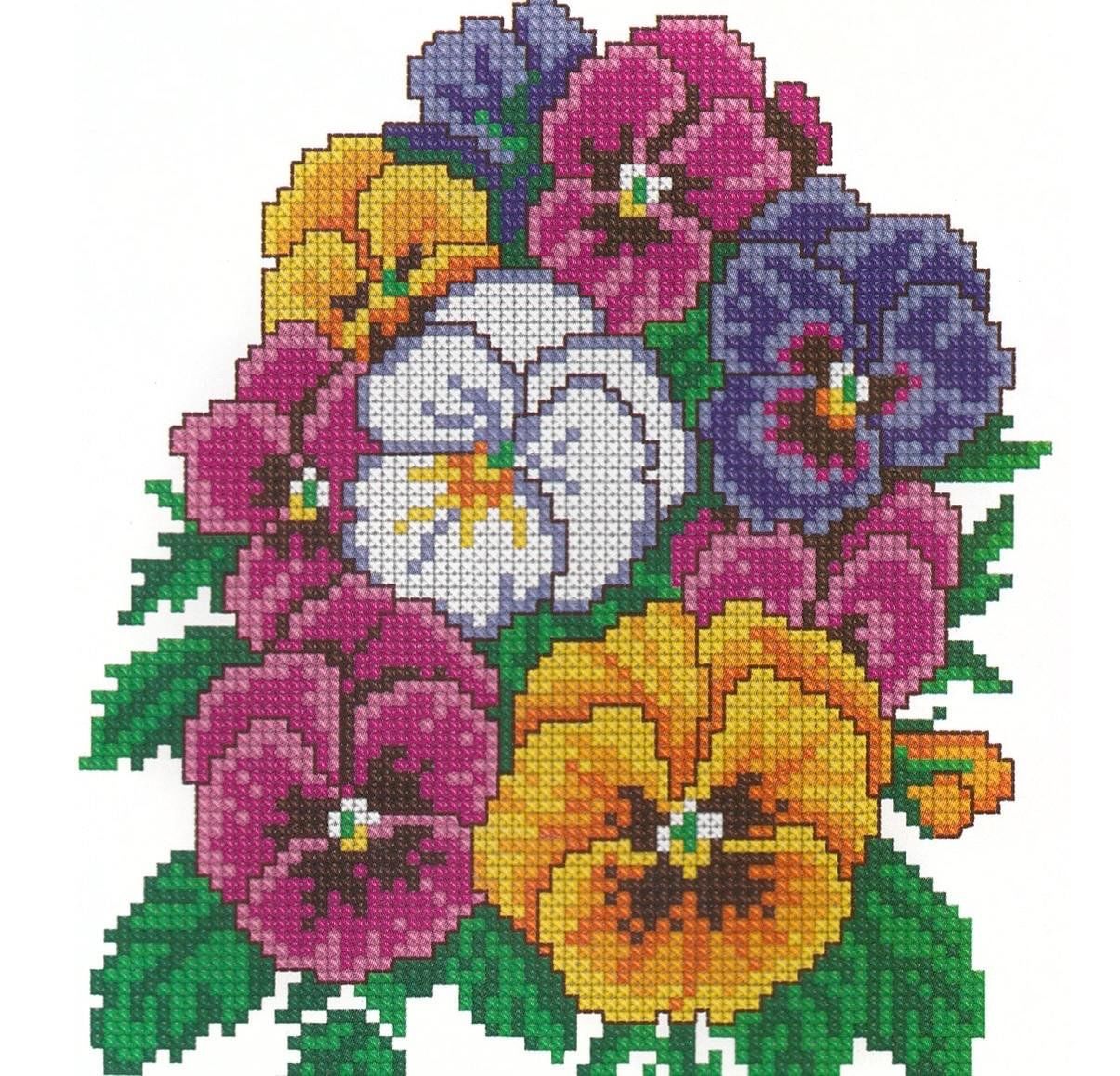 Для вышивки цветы фото схемы. Вышивка крестом Анютины глазки схемы. Анютины глазки Искусница. Вышивка крестиком Анютины глазки. Схема для вышивания Анютины глазки крестом.