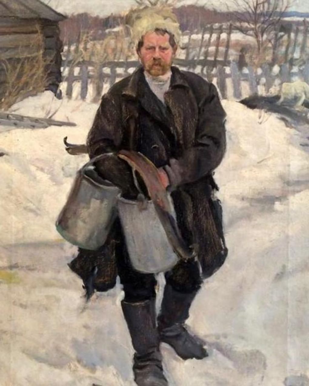 Николай Богданов-Бельский. Прошка за водой (фрагмент). Начало XX века. Чайковская художественная галерея, Чайковский, Пермский край