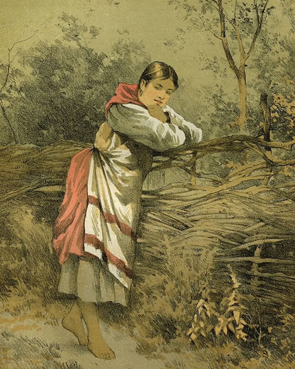 Исаак Левитан. Ожидание (фрагмент). 1882. Российская национальная библиотека, Санкт-Петербург