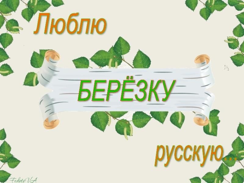 Проект обниму березку русскую