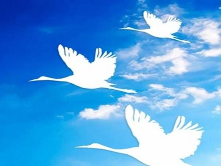 Рисунок с журавлями к дню победы