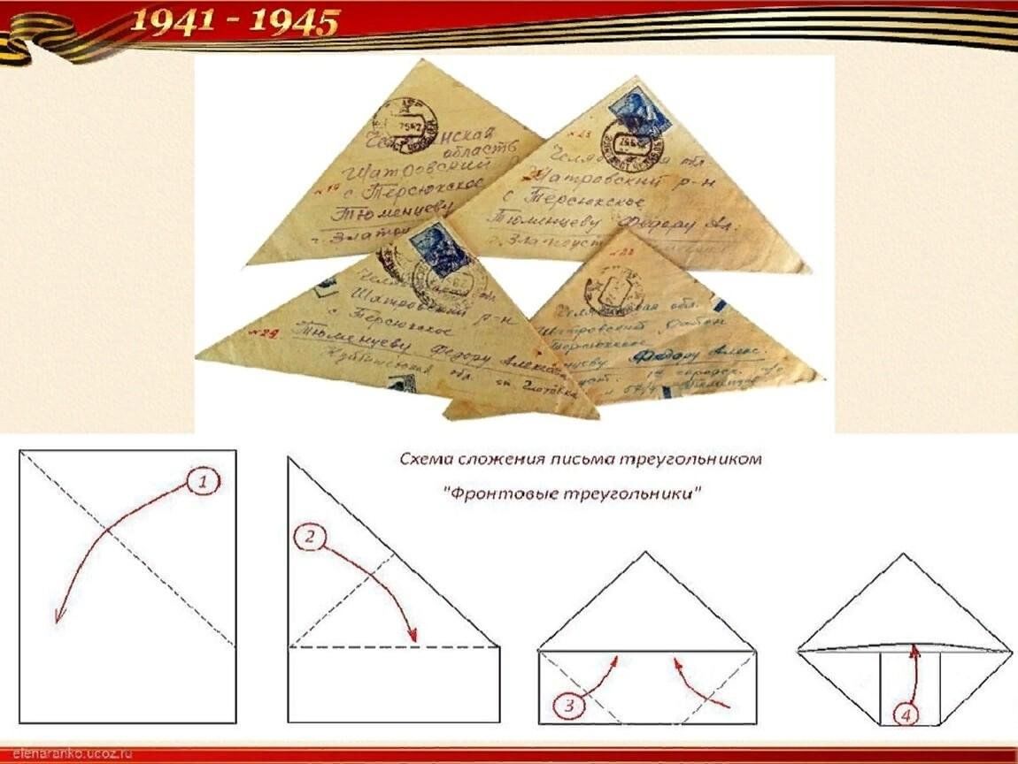 Как сложить солдатский треугольник схема в картинках