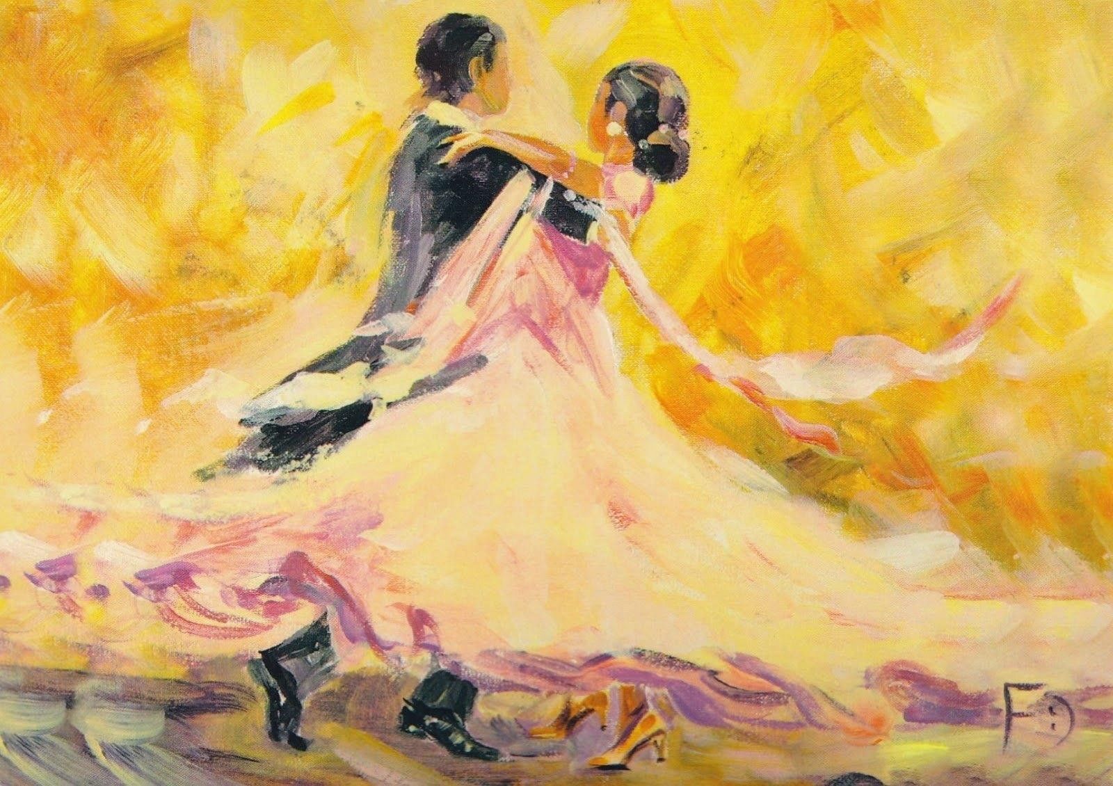 Вальс песня для танца. Танец рисунок. Танец в живописи. Танцующая пара. Бальные танцы живопись.