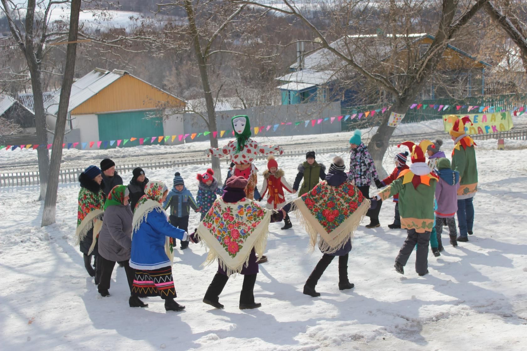 Масленица в сельском клубе