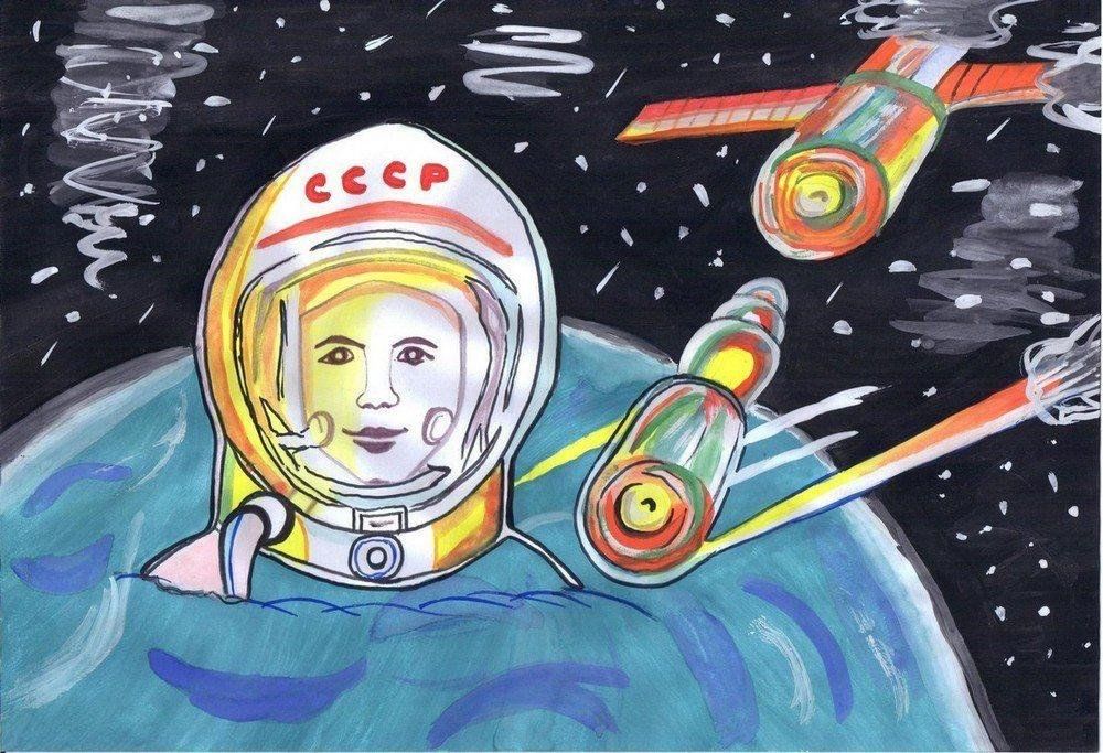 Нарисовать гагарина легко