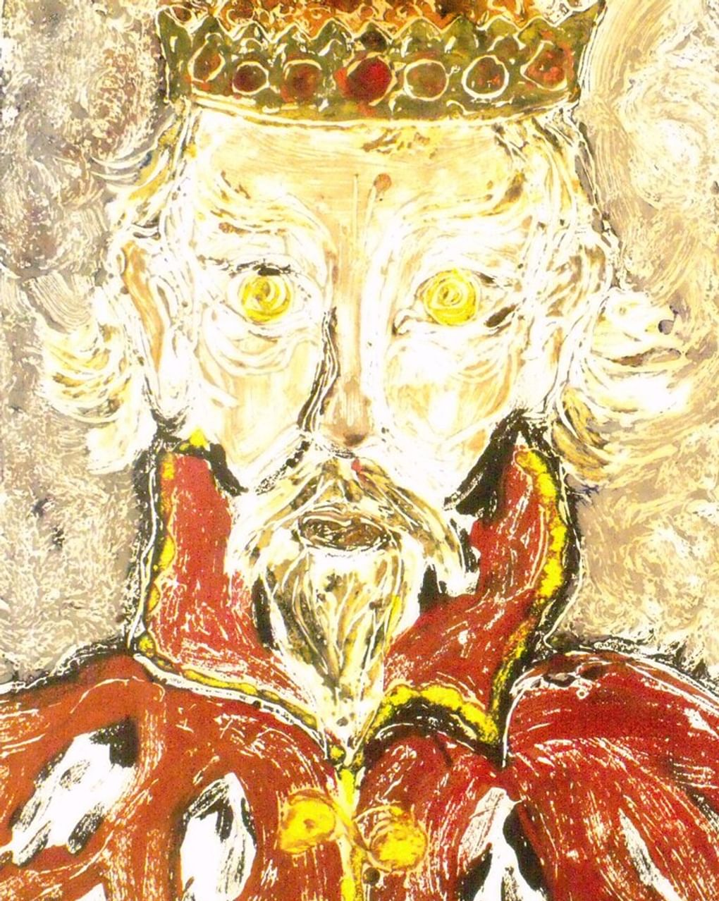 Евгений Радченко. Монарх (фрагмент). Иллюстрация к сказке Антуана де Сент-Экзюпери «Маленький принц». 1969. Костромской государственный историко-архитектурный и художественный музей-заповедник, Кострома