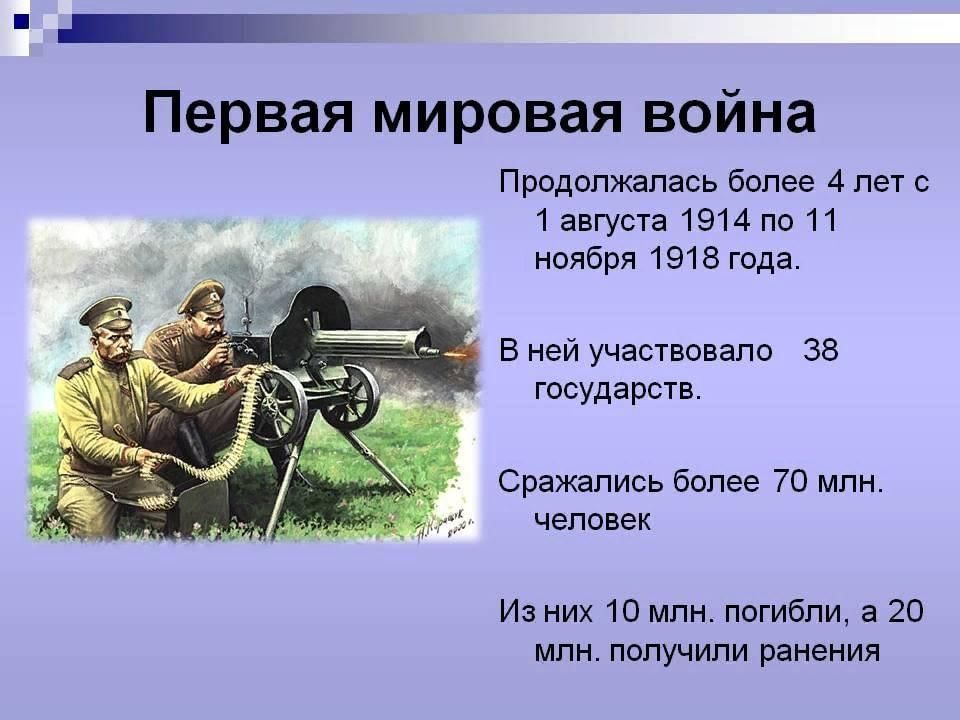 Презентация на тему первая мировая война 10 класс