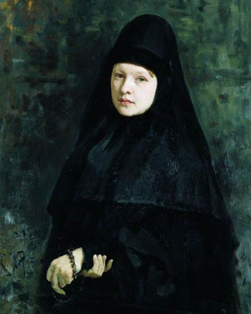 Илья Репин. Монахиня (фрагмент). 1878. Государственная Третьяковская галерея, Москва