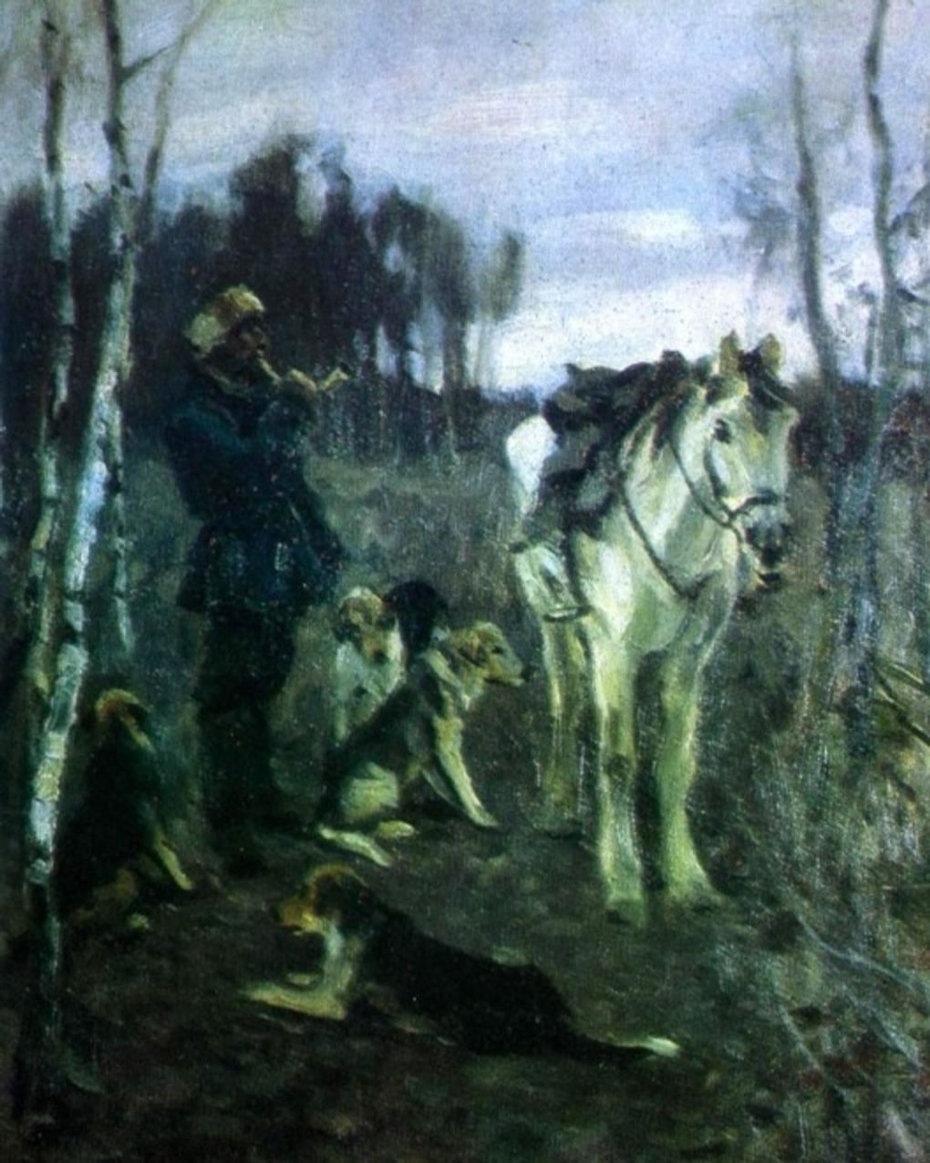 Алексей Степанов. Охота (фрагмент). Не позднее 1923. Херсонский областной художественный музей им. А.А. Шовкуненко, Херсон, Украина
