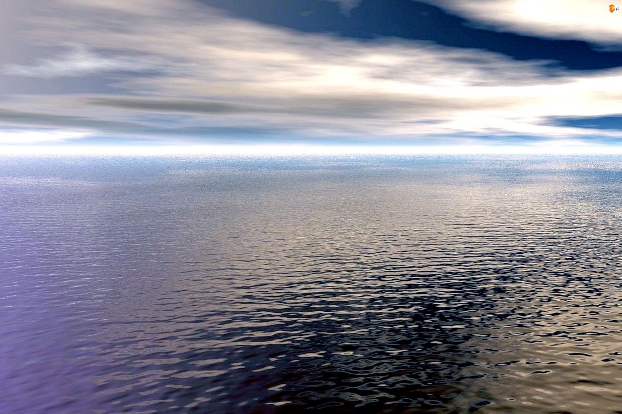 Поверхность воды тихого океана