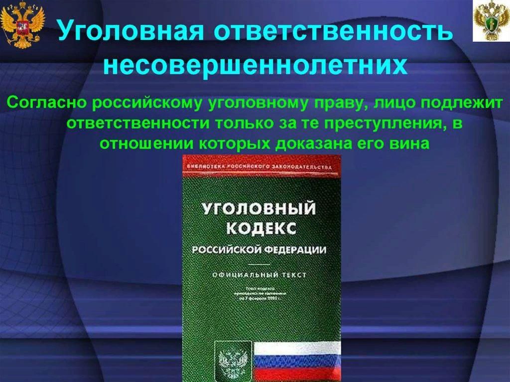 Проект уголовная ответственность несовершеннолетних 9 класс