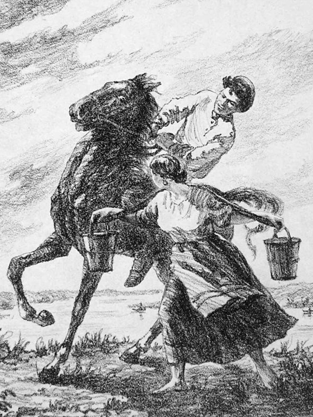 Лидия Шабаршина. Иллюстрация к роману Михаила Шолохова «Тихий Дон». 1948. Музей-заповедник «Шушенское», поселок Шушенское, Красноярский край