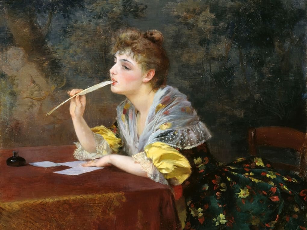 Клавдий Степанов. Письмо (фрагмент). 1893. Нижегородский государственный художественный музей, Нижний Новгород