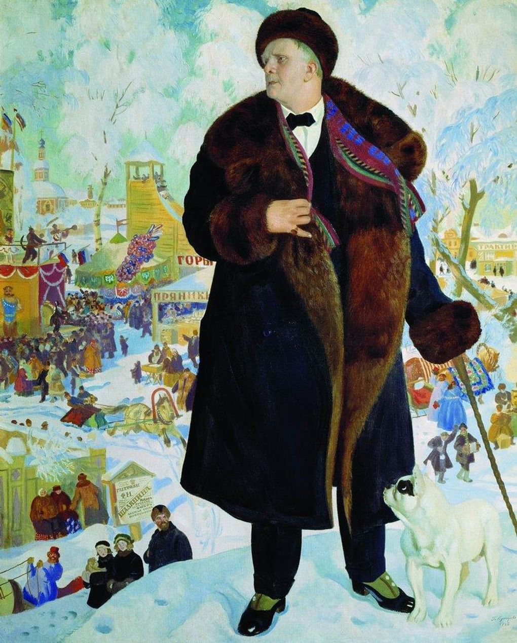 Борис Кустодиев. Портрет Ф.И. Шаляпина. 1922. Государственный Русский музей, Санкт-Петербург