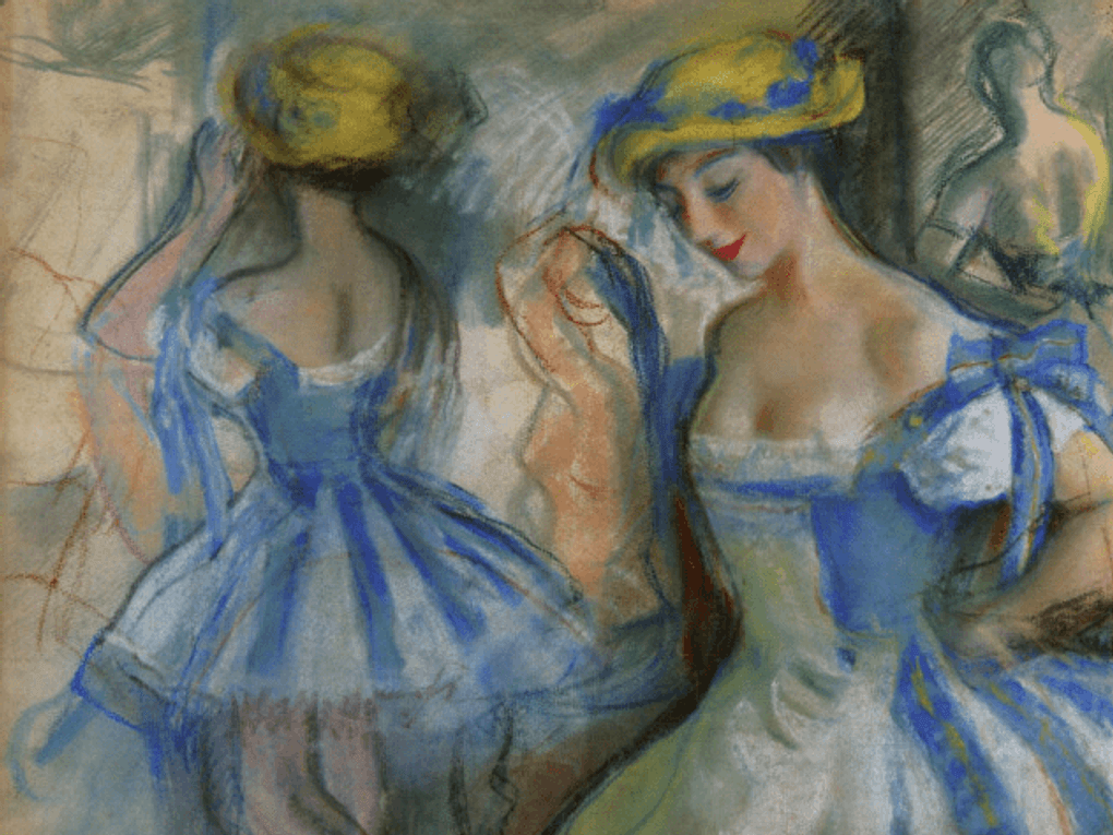 Зинаида Серебрякова. В балетной уборной Мариинского театра (фрагмент). 1923–1924. Частное собрание
