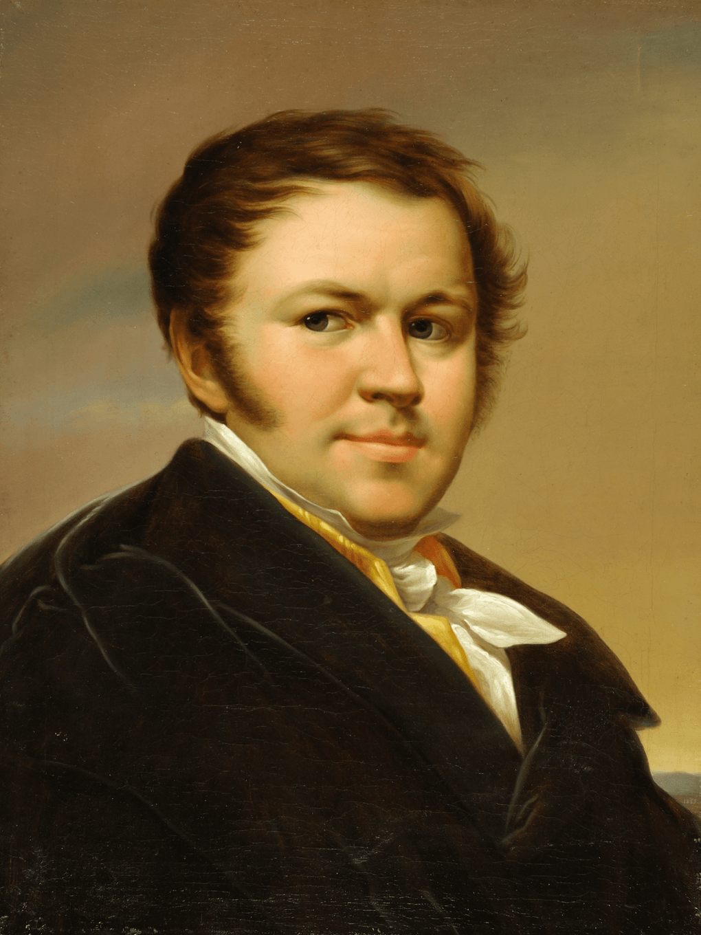 Василий Тропинин. Автопортрет (повторение). 1855. Музей В.А. Тропинина и московских художников его времени, Москва