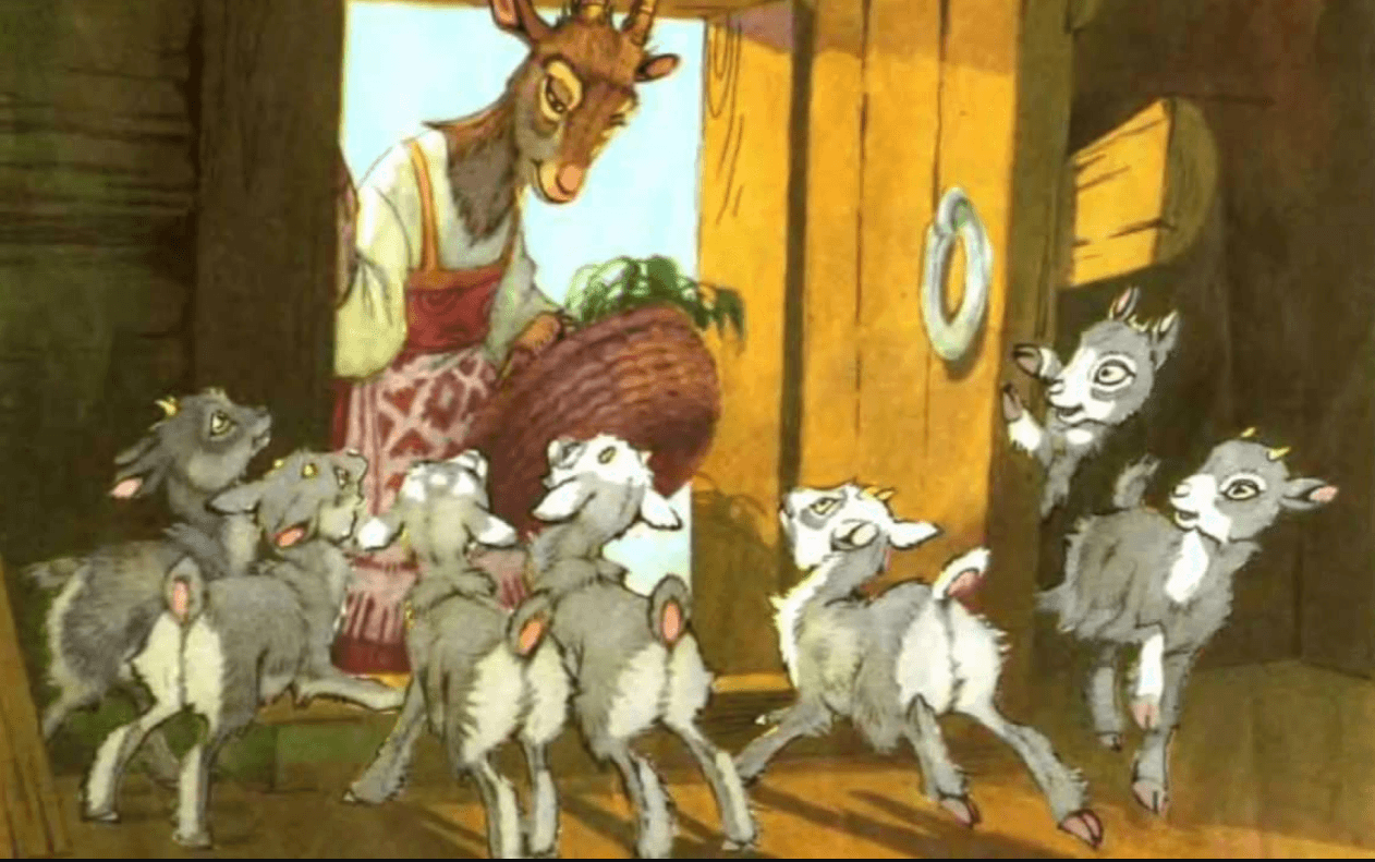 Пятеро козлят. Русские народные сказки волк и семеро козлят. Волк и 7 козлят сказка.