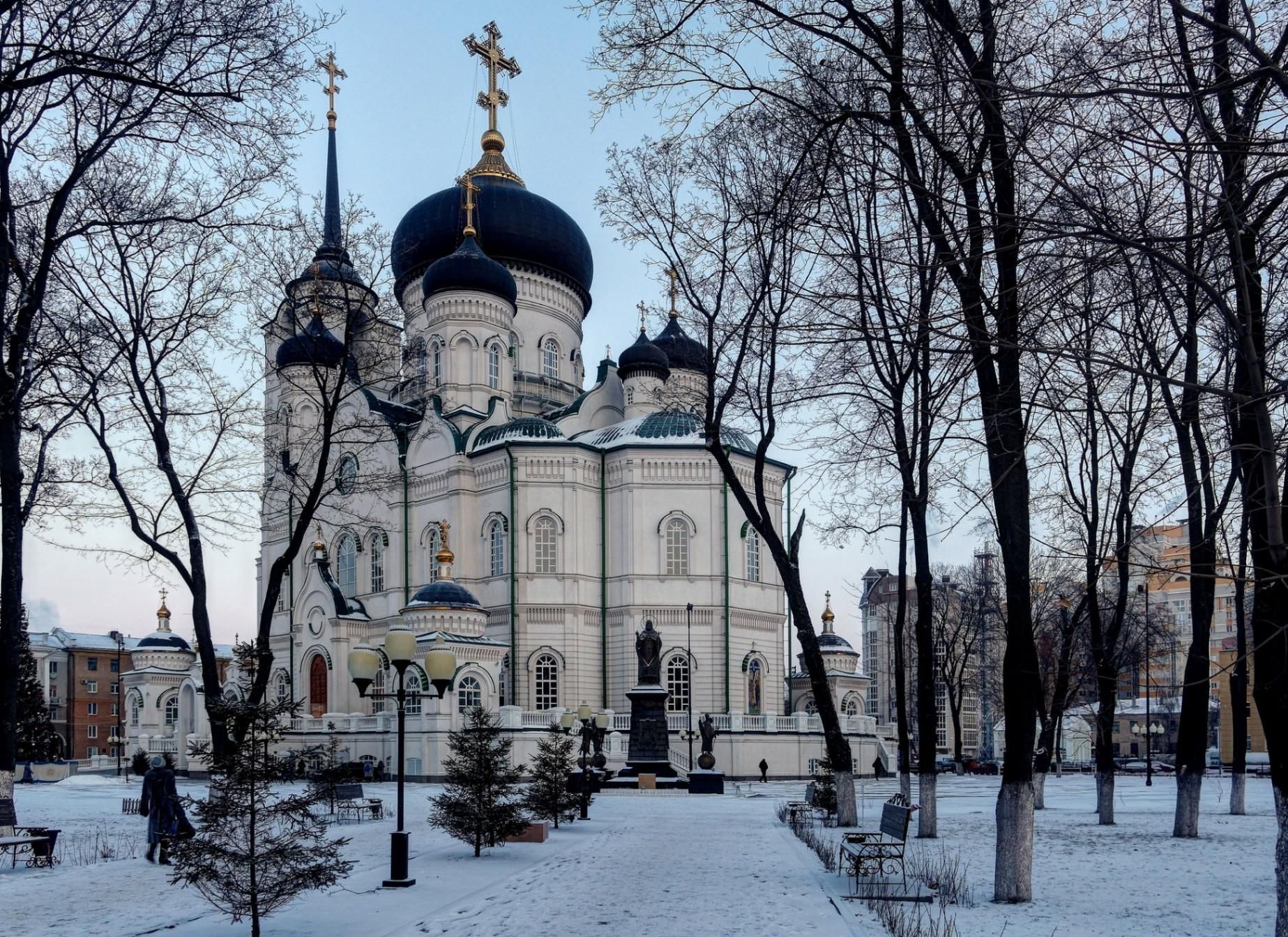 Воронеж Благовещенский храм зимой