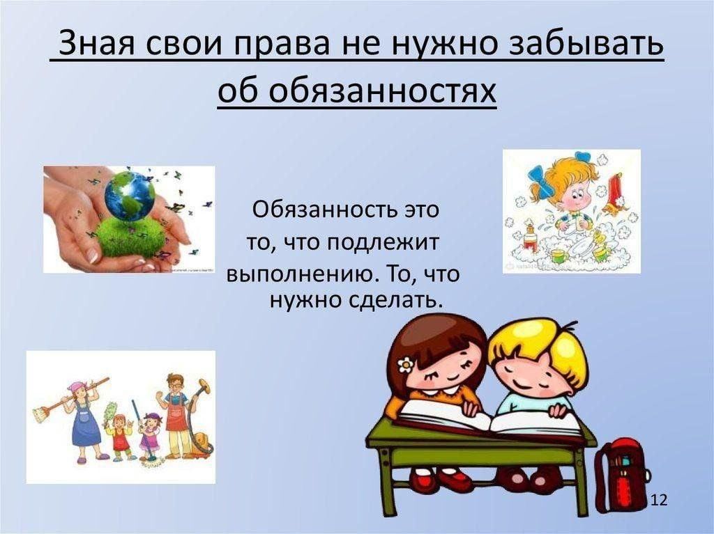 Наша обязанность быть. Обязанности ребенка для детей.