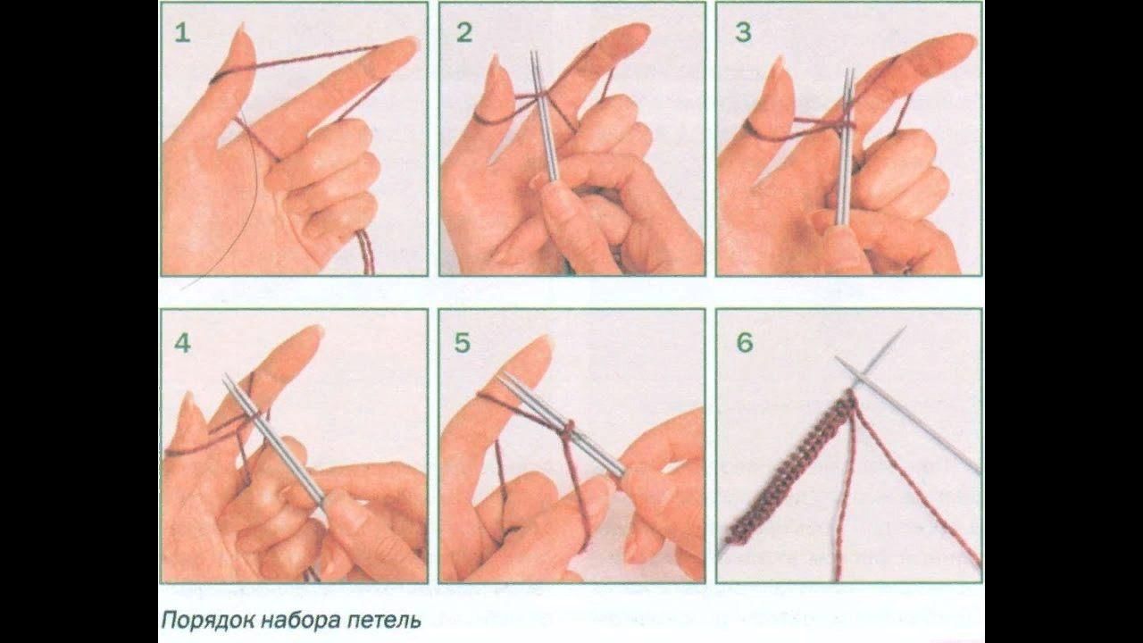 1 урок вязания. Вязание на спицах. "Набор петель". "Виды петель".. Как вязать петли спицами. Схема вязания спицами для начинающих пошагово. Как набрать петли на спицах для начинающих для вязания.