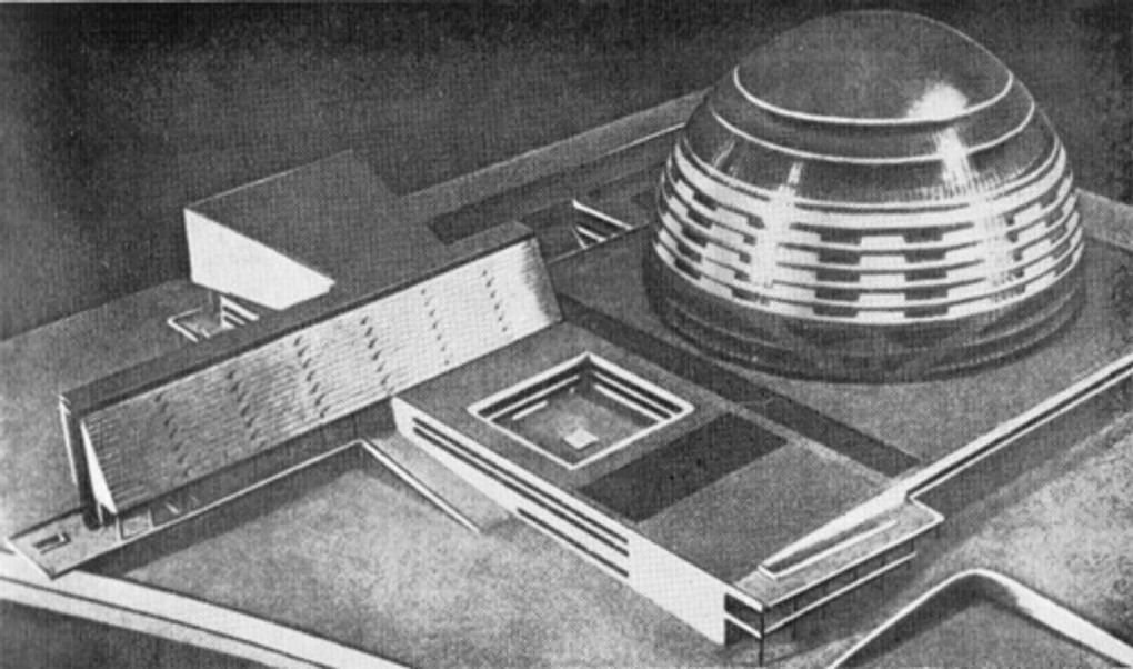 Дворец Советов (конкурсный проект). Архитектор Моисей Гинзбург. 1932. Изображение: famous.totalarch.com