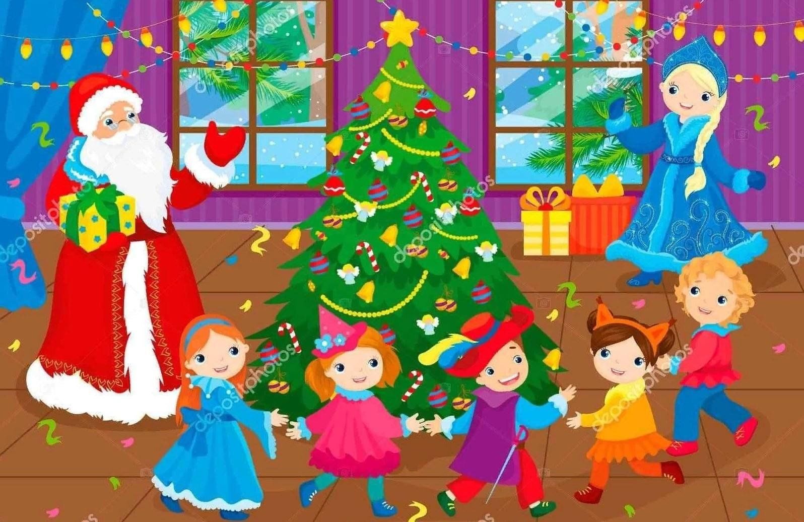 Игры малыши новый год. Дети водят хоровод на новый год. Новогодний хоровод для дошкольников. Хоровод детей вокруг елки. Дети водят хоровод возле елки.