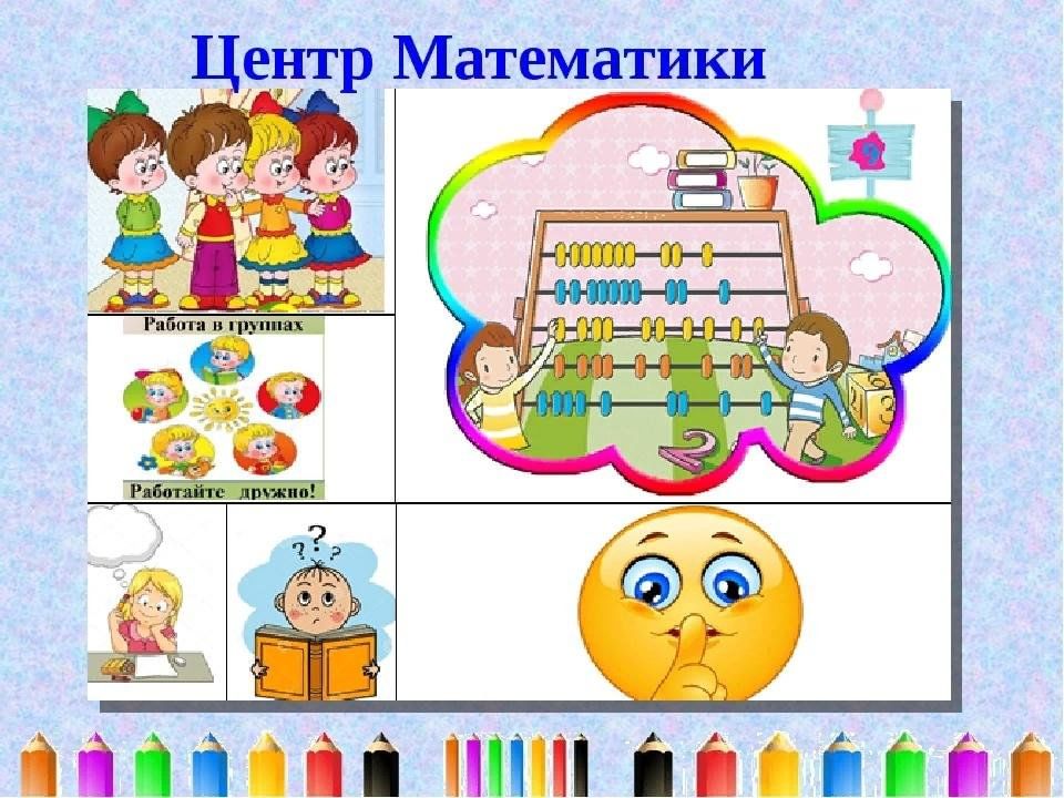 Математический центр в детском саду оформление