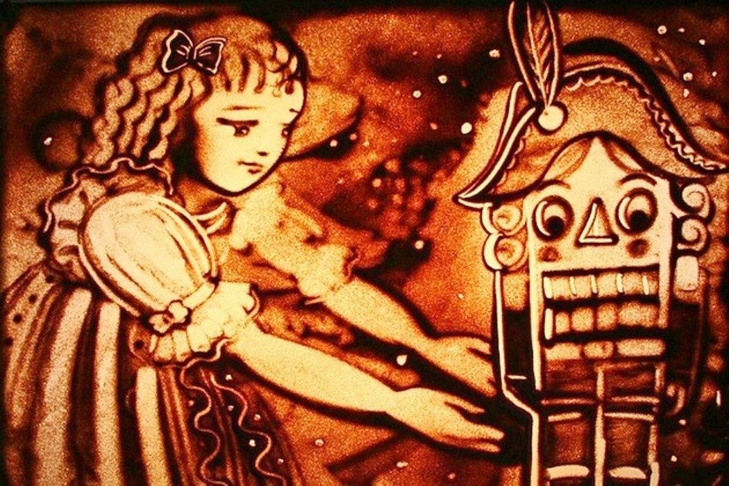 Песочная анимация для детей. Песочное шоу Щелкунчик. Песочная анимация мультфильмы. Новогоднее песочное шоу Щелкунчик.