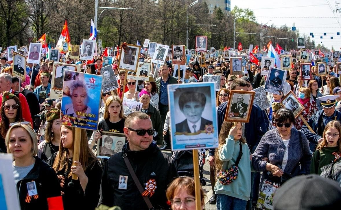 Во время шествия бессмертного полка