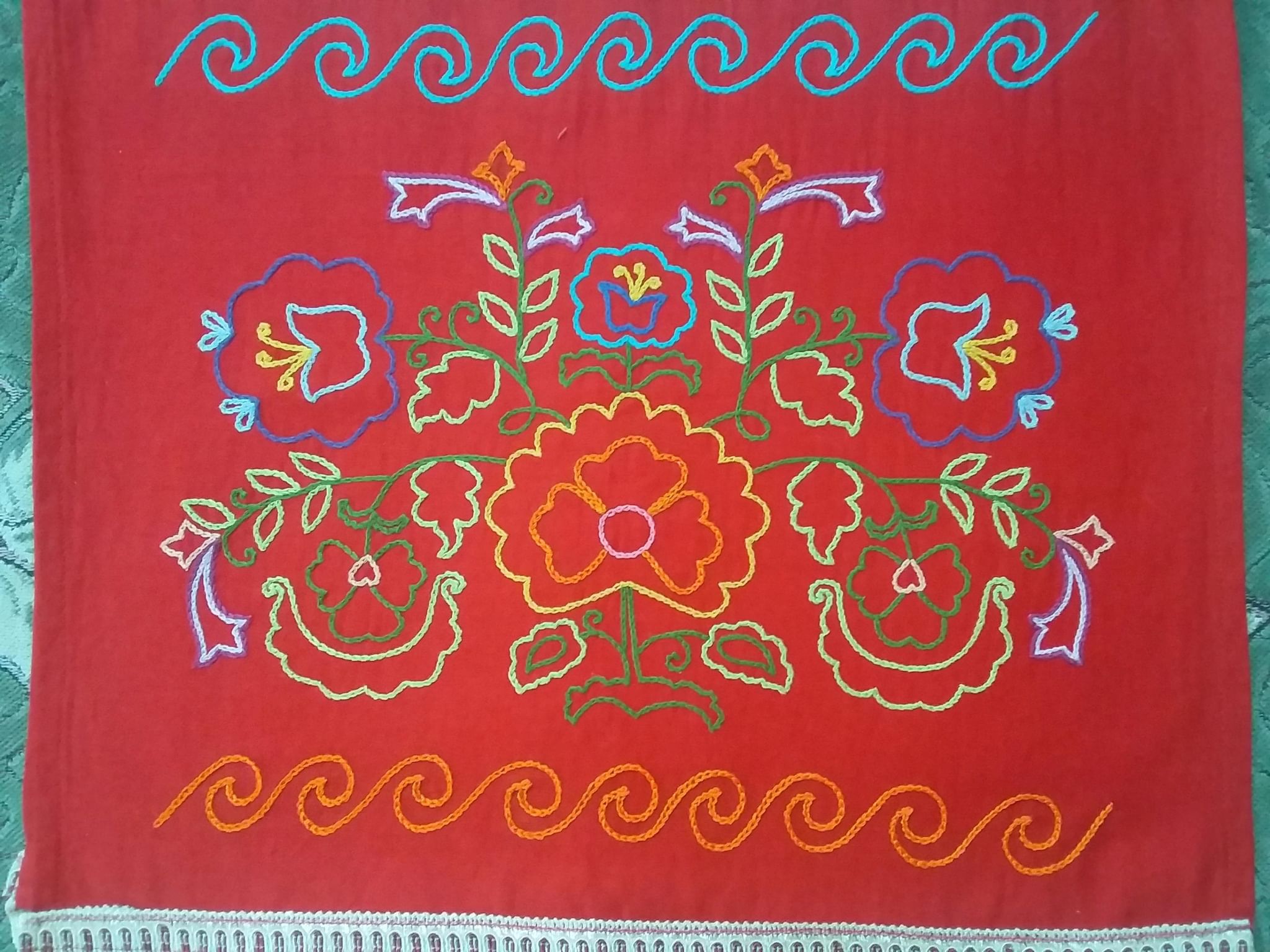 Татарский орнамент на полотенце