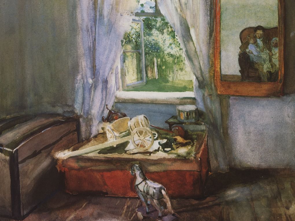 Константин Сомов. В детской (фрагмент). 1898. Государственная Третьяковская галерея, Москва