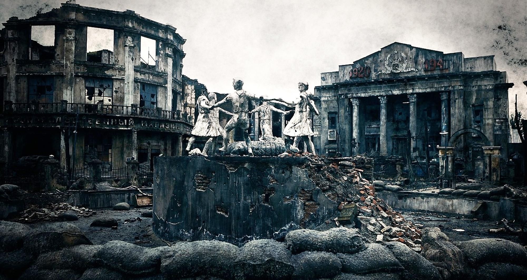 Совершенно разрушены. Сталинградская битва руины. Сталинградская битва развалины города.