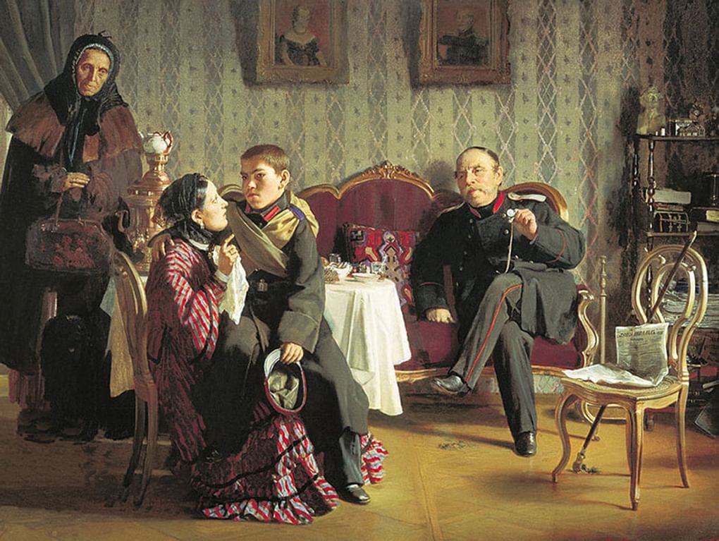 Алексей Корзухин. Разлука (фрагмент). 1872. Государственная Третьяковская галерея, Москва