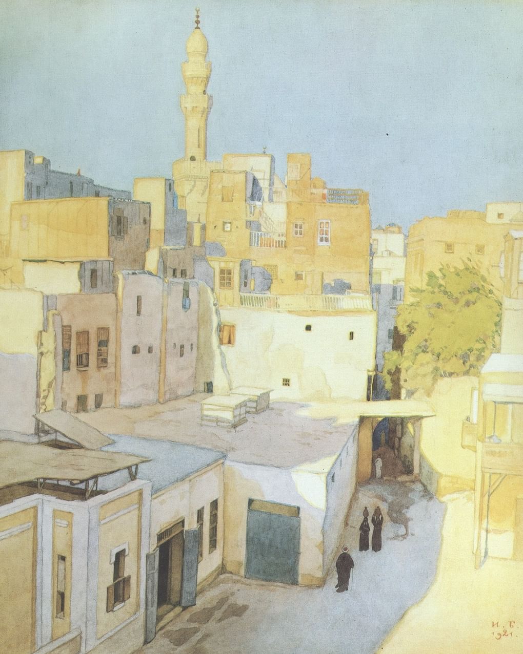 Иван Билибин. Уличка в Kаире (фрагмент). 1921. Государственный Русский музей, Санкт-Петербург