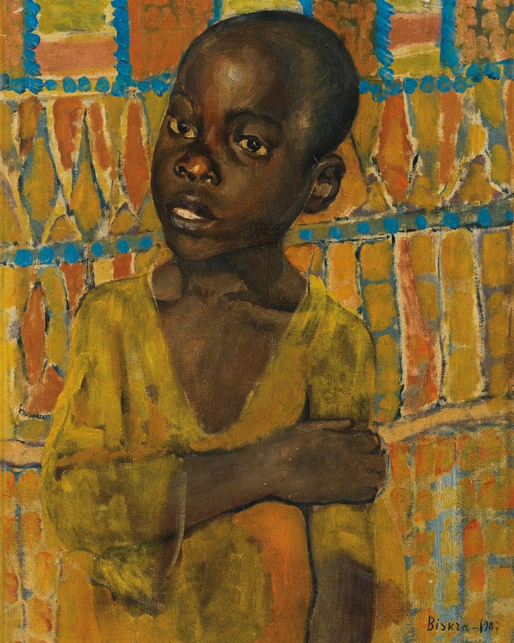 Кузьма Петров-Водкин. Портрет африканского мальчика (фрагмент). 1907. Частное собрание