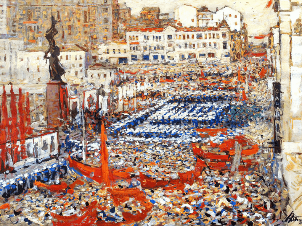 Василий Бочанцев. Праздник во Владивостоке. 1971. Приморская государственная картинная галерея, Владивосток