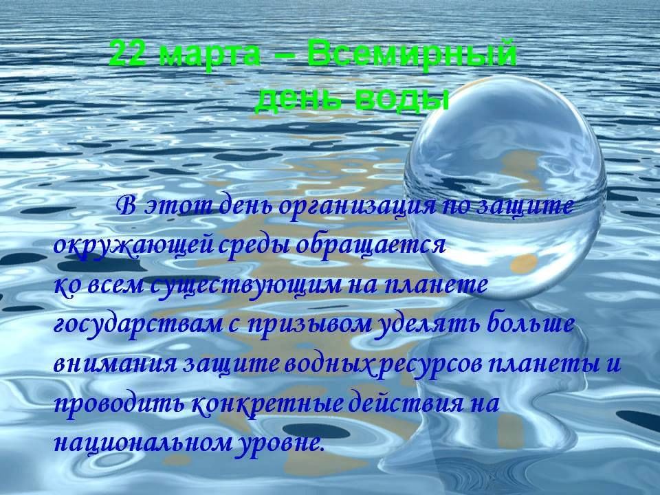 День воды презентация