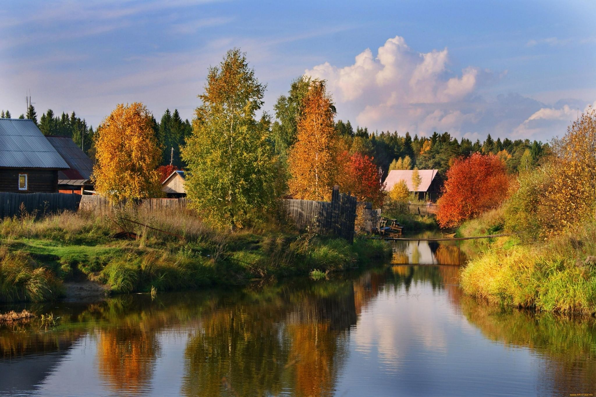 Золотая Осень В Деревне