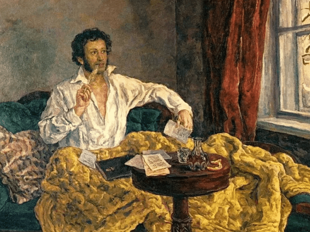 Петр Кончаловский. Пушкин, сочиняющий стихи. 1940. Всероссийский музей А.С. Пушкина, Санкт-Петербург